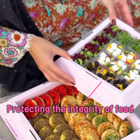 Boîte à gâteaux de luxe personnalisée en forme de pyramide, pour emporter, boîtes à friandises pour le petit-déjeuner, emballage alimentaire pour traiteur, boîte à grignotages