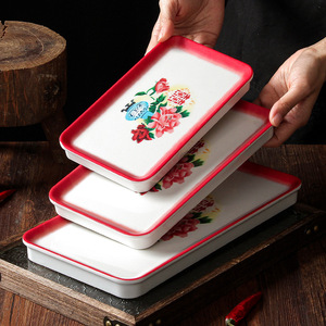 Xiangyuan <b>melamine</b> tableware <b>plates</b> for restaurants, hotels, and commercial use; serving dishes for hot pot restaurants; - Product Image 1