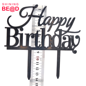 All'ingrosso lettere nere personalizzate <span class=keywords><strong>buon</strong></span> <span class=keywords><strong>compleanno</strong></span> acrilico Cake Topper per festa di <span class=keywords><strong>compleanno</strong></span> <span class=keywords><strong>torta</strong></span> decorazione - Product Image 4