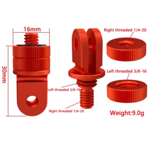 Adaptador de Montaje para Trípode con Tornillo de 1/4 de Aluminio para <span class=keywords><strong>GoPro</strong></span> Hero 13 12 <span class=keywords><strong>11</strong></span> 10 9 8 DJI Osmo Action Insta360, Accesorios, Mini Base de Conversión - Product Image 2