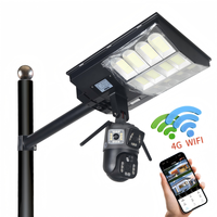 Lámpara Solar LED IP65 con Cámara de Vigilancia 100W-400W CCTV 4G WiFi para Exteriores