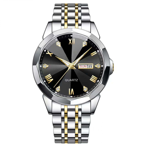 Men's business <b>watch</b> with steel strap casual and versatile dual calendar quartz <b>watch</b> - Product Image 3
