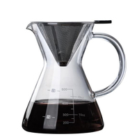 Carafe filtrante réutilisable en acier inoxydable double paroi sans BPA de 400/600/800 ml avec verseur en verre pour cafetière et théière – Nouveaux ensembles de café et de thé