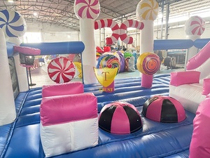 Centro de Juegos Inflable de <span class=keywords><strong>Alquiler</strong></span> para Parques de Diversiones, Tobogán Inflable Resistente <span class=keywords><strong>con</strong></span> Temática de Dulces, <span class=keywords><strong>Casa</strong></span> de Brinco Inflable - Product Image 5