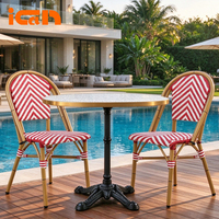 Nouvelle Chaise de Jardin en Rotin, Mobilier de Balcon en Osier, Chaises de Jardin, Chaise de Salle à Manger en Rotin pour Restaurant, Chaises de Bistro Françaises d'Extérieur pour Patio