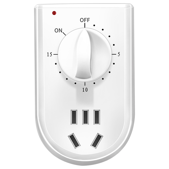 220V Water Pump Timer, Time-Controlled Switch Socket, Household Use, Mechanical Minute Countdown, Automatic Power Shut-off,