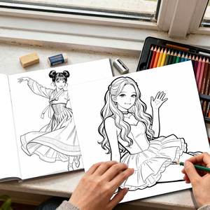 Cuaderno de Colorear Personalizado, Cuaderno Espiral de K-Pop para Niños y Adultos, Material Escolar, Libro de <span class=keywords><strong>Arte</strong></span>, Libro para Aliviar el Estrés - Product Image 2