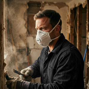 Mascarilla Respiratoria Antipolvo en Forma de Copa para Adultos con Certificación <span class=keywords><strong>CE</strong></span> KSEIBI - Sin Látex, EN <span class=keywords><strong>149</strong></span> 2001 A1 2009 - Paquete de 4 Unidades - Product Image 5