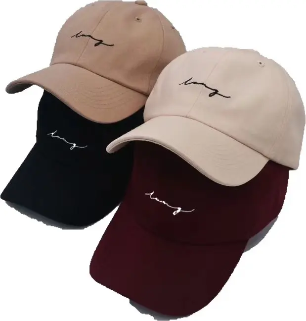 Nieuwe Europese Amerikaanse Soft Top Katoen Hip Hop Hoed Gebogen Rand Geborduurde Zonnescherm Baseball Cap