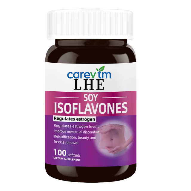 Soy Isoflavones Supplement Supports Regulates Estrogen Levels Improve Menstrual Discomfort Soy Isoflavones Vegan Supplement