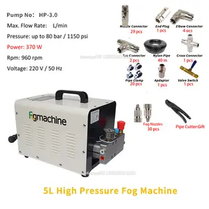 High Pressure Water Fogging Pump Outdoor Misting Cooling System Large Greenhouse Garden Agricultural Mosquito Fog Machine
