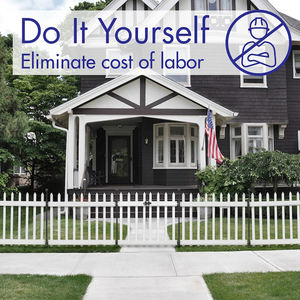 Clôture en vinyle blanc, clôture en PVC, installation facile sans creuser <span class=keywords><strong>pour</strong></span> jardin et cour - Product Image 6