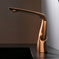 Robinet de lavabo monocommande en laiton brossé nickel gris anthracite, moderne et de haute qualité, à poser sur le comptoir