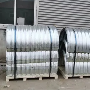 Tubo de bueiro de aço corrugado de 12 polegadas de grande diâmetro Tubo de bueiro de cabeça redonda galvanizado com conexão de soldagem