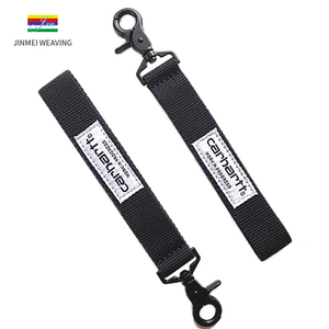 In Biểu Tượng Tùy Chỉnh Vải Dệt Dây Đeo Tay Cho Móc Chìa Khóa Keychain Thêu Jacquard Cổ Tay Ngắn Polyester Nylon Keychain - Product Image 4