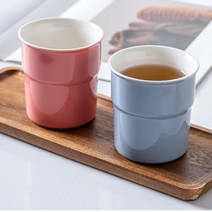 Mug à café en céramique mate minimaliste empilable à paroi simple Tasse à thé pour la maison et le bureau - Product Image 6