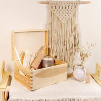 Creative Deco Grande Boîte De Rangement En Bois Plaine 30X20X14 cm Couvercle À Charnière Poignées Boîte Cadeau Non Peinte pour Cuisine Artisanat En Bois