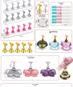 Nouvelles tendances support de travail d'affichage de pointe d'<span class=keywords><strong>ongle</strong></span> magnétique 5 pièces/ensemble presse sur le porte-outil de pratique d'art d'<span class=keywords><strong>ongle</strong></span> fournitures d'<span class=keywords><strong>ongle</strong></span> magnétique - Product Image 1