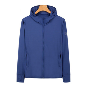 OEM ODM Custom Wholesale Summer <strong>Thin</strong> Breathable Lightweight Windproof <strong>Waterproof</strong> Outdoor Softshell Hooded <strong>Jacket</strong> for Men - Product Image 2