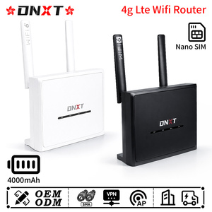 เราเตอร์ DNXT wifi 6 LTE Cat4 2.4GHz รองรับซิม 4G แบตเตอรี่ 4000mAh เสาอากาศ SMA โมเด็ม USB ใส่ซิมการ์ด WPS AP/Station เราเตอร์ wifi 6 สำหรับใช้งานในสำนักงาน - Product Image 1
