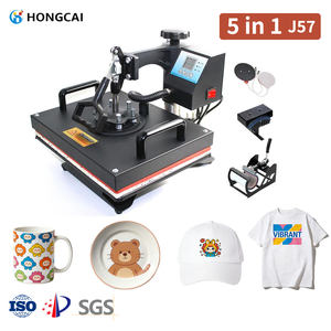 Hongcai 5-in-1 多機能フラットベッド式スタンピングマシン 8-in-1 Tシャツ・キャップ・帽子用 昇華型熱転写プレス機 - Product Image 1