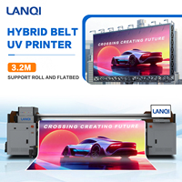 Imprimante UV à bande transporteuse grand format 3200 mm de qualité industrielle pour publicité, vente directe usine LANQI