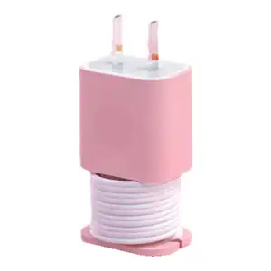 Data Cable Charger Protector Silicone Protective Cover Charger Plug Cable Organizer Data Line Cable Winder for Iphone 14