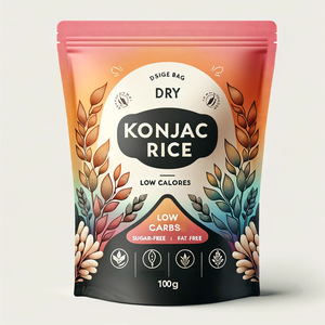 Riso diabetico Konjac essiccato ad alto contenuto di Fiber alimentari facile da cucinare pronto istantaneo in 10 minuti per diete a basso contenuto di carboidrati - Product Image 1