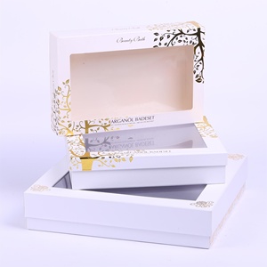 Customized Printing Transparent Lid Packaging Gift Paper Boxes With Clear Window Front For Gift
