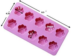 FDA Food Grade <b>Silicone</b> Dog & Cat Paw Shaped Eco-Friendly <b>Baking</b> Mold for Children's Chocolate and Ice Candy - Product Image 3