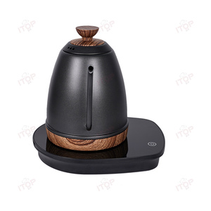 Bouilloire électrique de qualité, en céramique blanche, à col de cygne, pour café filtre, thé Kungfu, chauffe-eau, avec interrupteur LED - Product Image 6
