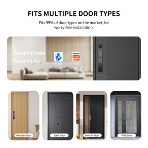 Cerradura Inteligente Bluelock 3D con Huella Dactilar, Videoportero, Tarjeta, Desbloqueo por <span class=keywords><strong>App</strong></span> <span class=keywords><strong>Tuya</strong></span>, Control Remoto, para Puertas de Madera/Acero, Aleación de Aluminio - Product Image 4