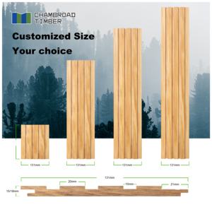 Revestimento de Parede <span class=keywords><strong>Exterior</strong></span> de Madeira Atacado Painéis de Madeira Naturais para Decoração de Jardim, Casa, Hotel e Resort - Product Image 3