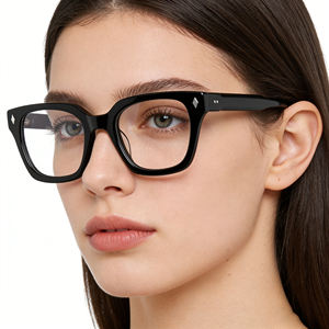 <span class=keywords><strong>Gafas</strong></span> de Moda con Montura de Acetato, <span class=keywords><strong>Gafas</strong></span> Retro con Montura Cuadrada Pequeña <span class=keywords><strong>para</strong></span> Hombre y Mujer, <span class=keywords><strong>Gafas</strong></span> Ópticas - Product Image 4