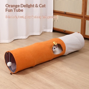 Tunnel Giocattolo Ecologico Perforato per Gatti, Tubo Dritto Pieghevole a Tema Drago Cartone Animato, Canale Auto-Intrattenente per Cani, Facile da Riporre - Product Image 3