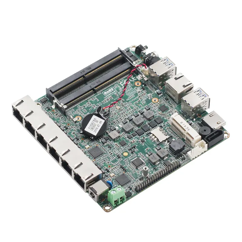 Placa de Firewall de procesador I5 8th Gen Core 2 * DDR4 Ram SSD almacenamiento 6*2,5G puertos de red compatible con módulo WIFI Nano placa base
