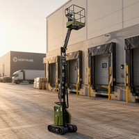 Plateforme de travail aérienne verticale électrique mini, certifiée CE, à mât vertical autopropulsé, à vendre