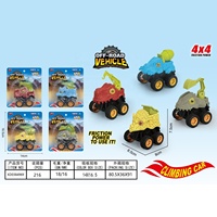Nouveau Jouet Véhicule de Construction Dinosaure à Inertie 8 CM Camion d'Ingénierie pour Enfants Cadeau d'Anniversaire de Noël Voitures de Construction Assorties