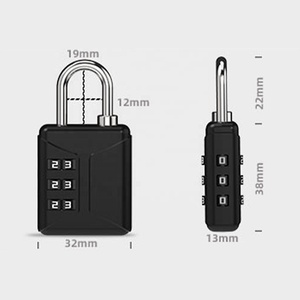 Sécurité étanche sécurité 3 chiffres combinaison mot de passe <span class=keywords><strong>Code</strong></span> <span class=keywords><strong>cadenas</strong></span> pour voyage en plein air bagages sac à dos Gym <span class=keywords><strong>cadenas</strong></span> - Product Image 4