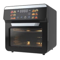 Oven Air Fryer Digital 11L Kapasitas Besar 1500W untuk 5-6 Orang, Pintu Kaca Transparan, Rak Dua Lapis, untuk Memasak Sehat