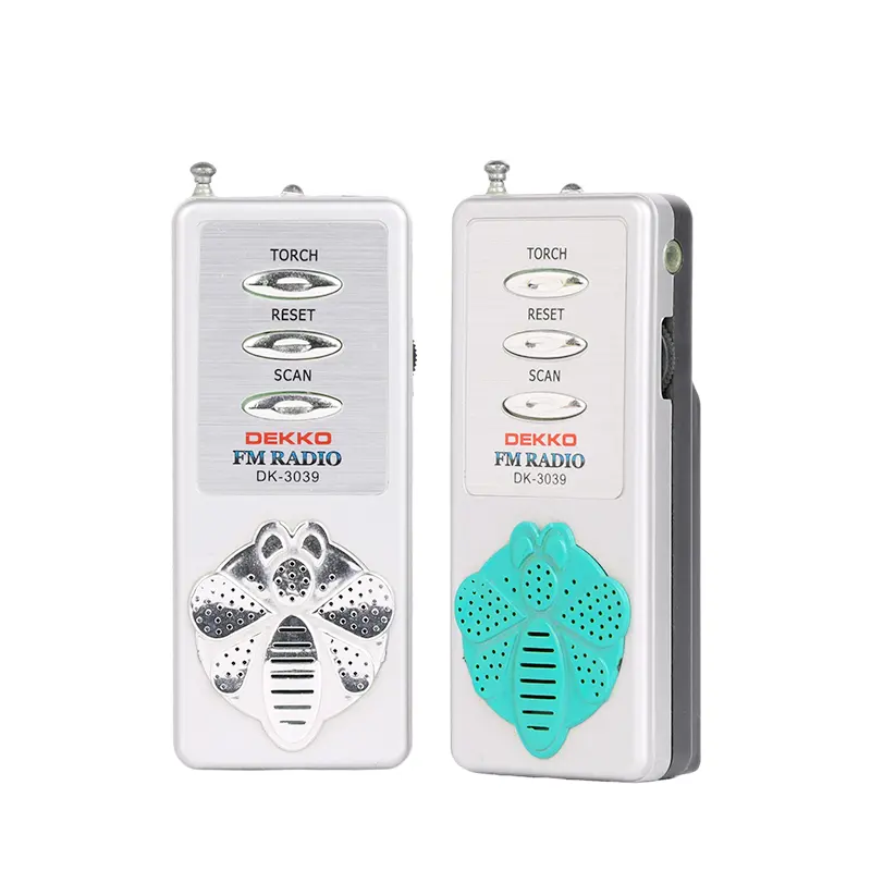 Mini radio de poche avec haut-parleur radio portable d'urgence lumière led facile à transporter OEM Cadeau