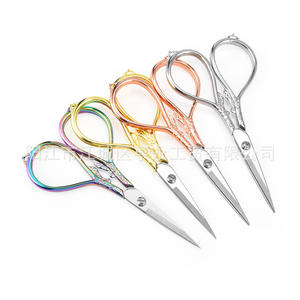 กรรไกรฟีนิกซ์ สแตนเลสสตีล กรรไกรงานฝีมือรูปตัววี สีทอง สีเงิน สีโรสโกลด์ สำหรับใช้ในบ้าน เครื่องมือทำมือ - Product Image 5