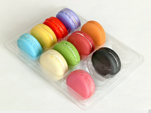 Özelleştirilmiş <span class=keywords><strong>Macaron</strong></span> kutusu 12 adet şeffaf plastik <span class=keywords><strong>Macaron</strong></span> kapaklı ambalaj - Product Image 2