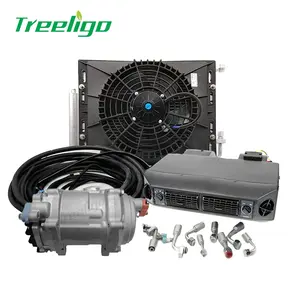 Universal Underdash BEU-404-100 12v 24v Car Ac Air Conditioner Kit With Electric Vehicle Compressor Air Conditioner