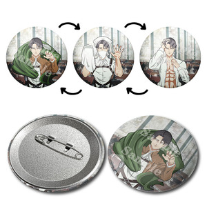 2023 Sản Phẩm Mới Nhật Bản Nhân Vật Anime Pins <span class=keywords><strong>3D</strong></span> Thay Đổi Lật Phù Hiệu <span class=keywords><strong>3D</strong></span> Dạng Thấu Kính Anime Chuyển Động Pins Phù Hiệu Nút Tinplate - Product Image 3