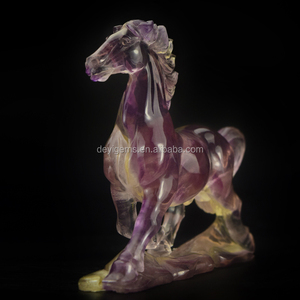 <span class=keywords><strong>Fluorite</strong></span> pierres précieuses gravure sculpté à <span class=keywords><strong>la</strong></span> main cheval amusant cadeaux - Product Image 2