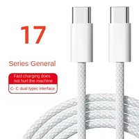 Câble de données tressé double CC pour iPhone 17, USB vers Type-C, charge rapide, CarPlay pour téléphone portable et voiture