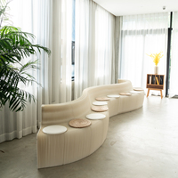 Spazepaper Simplify, Canapé pliable au design unique, pour hall d'hôtel, mobilier gain de place, canapé long en papier flexible pour la télévision