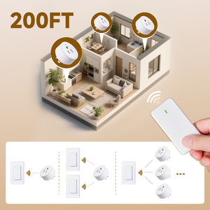 Spark-Miễn phí an toàn nhà 15A/1500W chúng tôi điện tường Ổ Cắm Điện Quạt điện điều khiển từ xa Outlet IP66 không dây RF433 cho các thiết bị nhà - Product Image 4