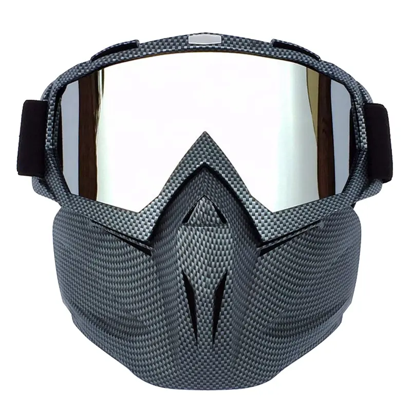 Helm sepeda motor TPU uniseks, helm olahraga balap luar ruangan kompatibel dengan kacamata
